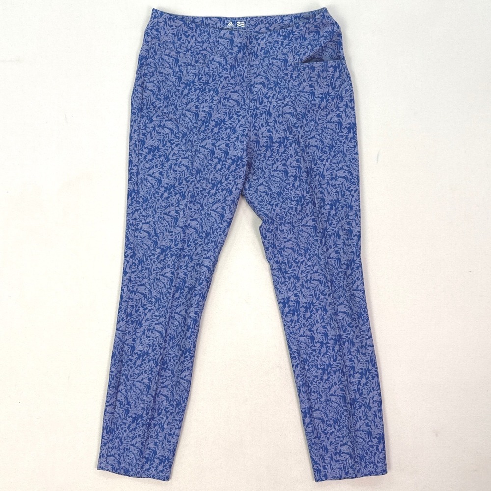 Adidas Golf Ultimate Adistar Ankle Pants Blue Purple Abstract Print Womens XS